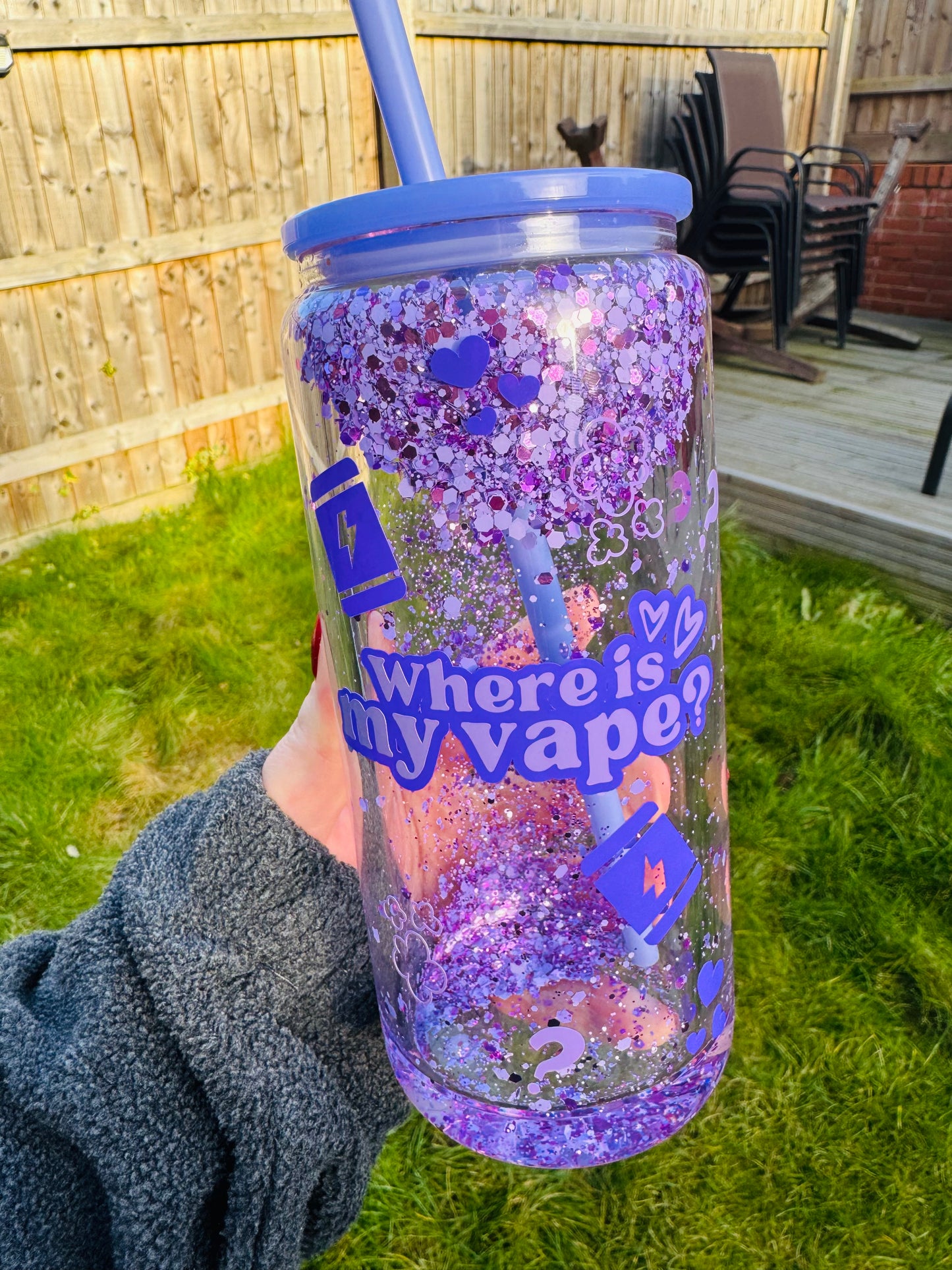 Where is my vape? Glass tumbler
