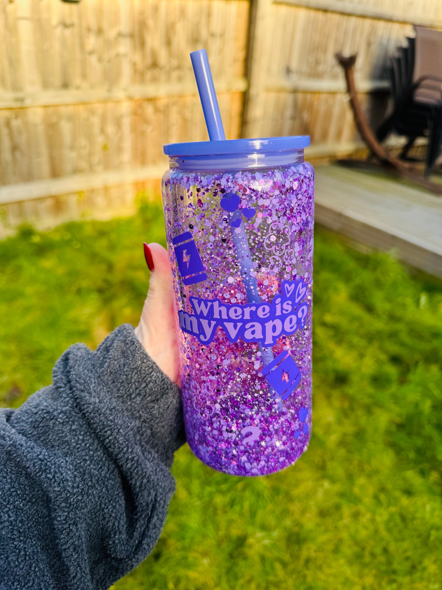 Where is my vape? Glass tumbler