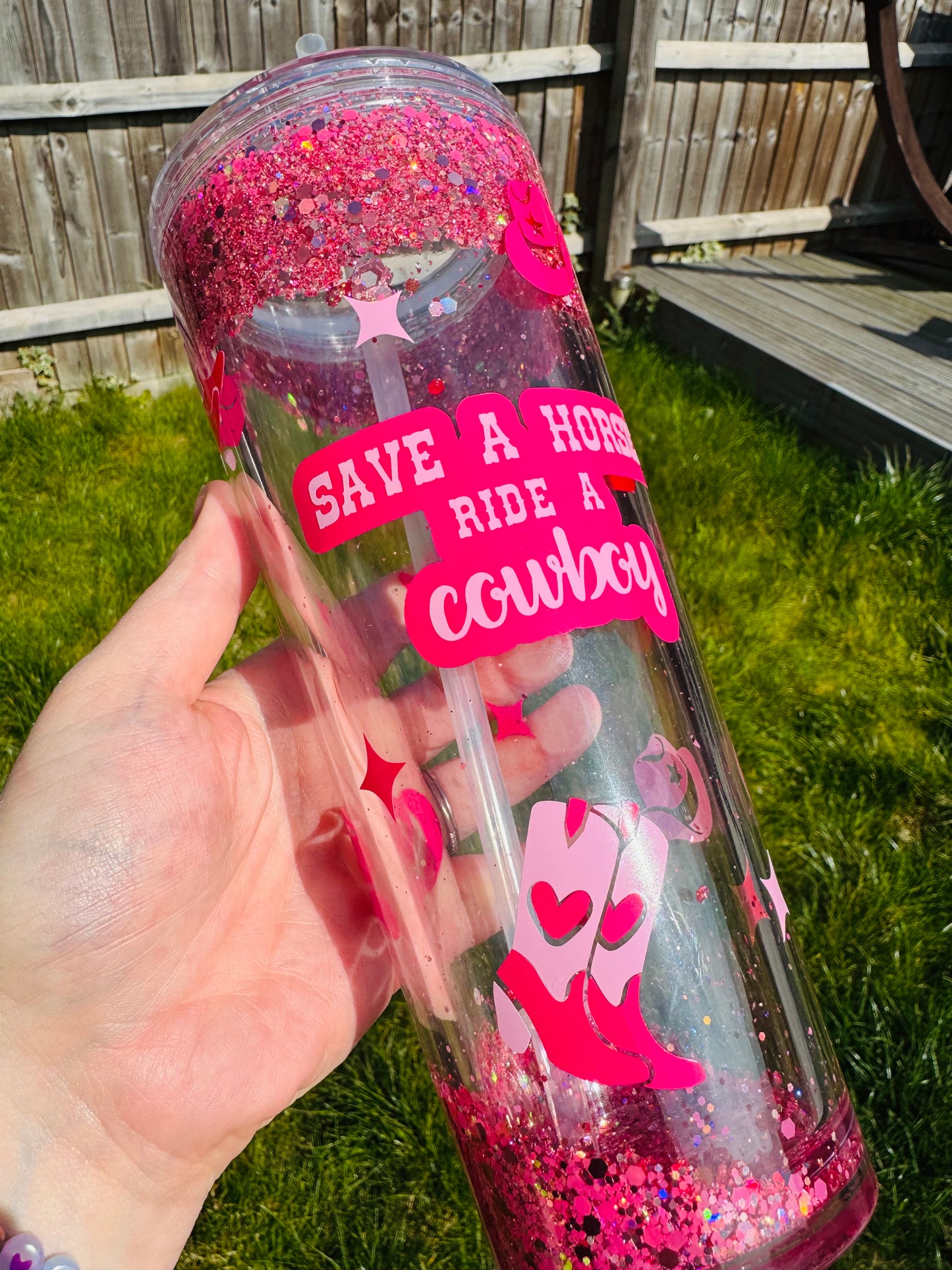 Save a Horse Ride a Cowboy Acrylic Tumbler